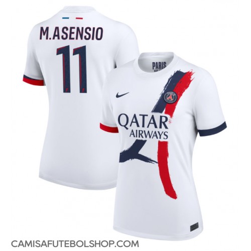 Camisa de time de futebol Paris Saint-Germain Marco Asensio #11 Replicas 2º Equipamento Feminina 2024-25 Manga Curta